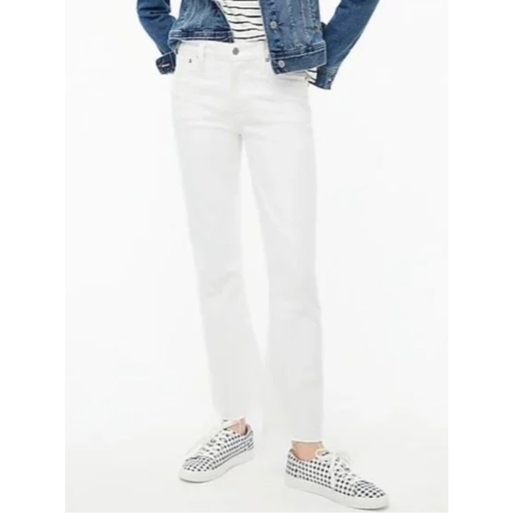 NWT JCrew Factory White High Rise Crop Flare 27